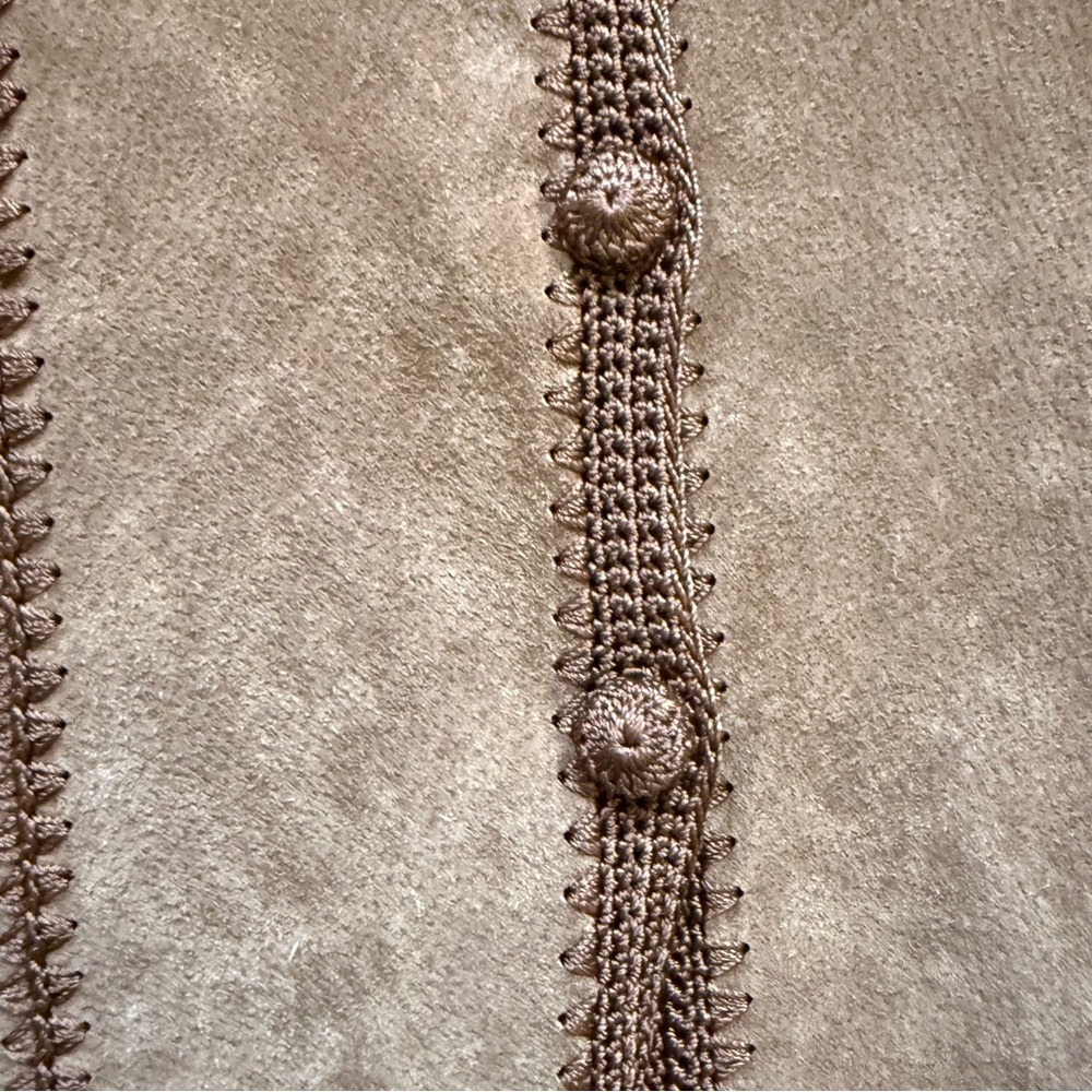 Brown Fringe Button-Front Jacket - image 7
